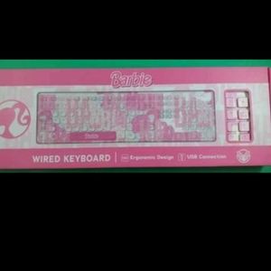 Barbie Wired Keyboard - Culturefly, USB Connection, Ergonomic Design / Pink